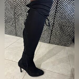 Z London Sheer Knee High Boots Black Size 8.5